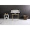Kingston Brass 30 Carrara Marble Console Sink with Brass Legs, Marble WhiteBrushed Brass LMS3030MBSQ7 - alternate 2
